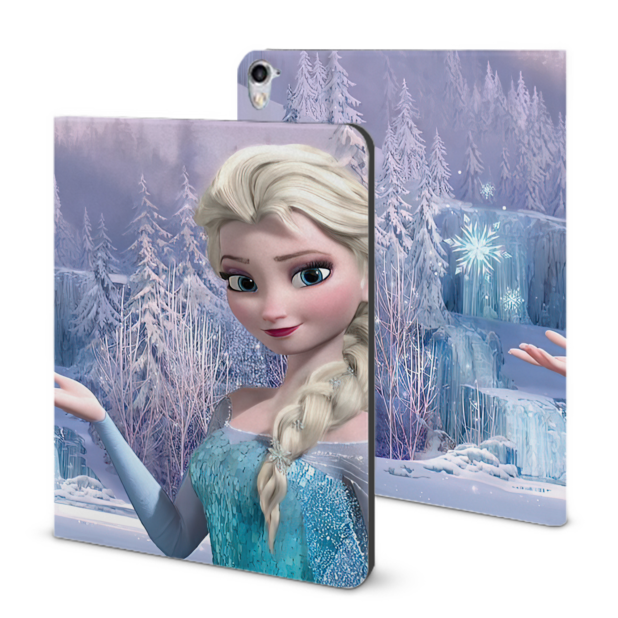 （画像用） アナと雪の女王 アンナ エルサ Frozen Anna Elsa IPad ケース ブック型 PUレザー TPU 耐衝撃 軽量 薄型 ペン収納なし 全面保護 IPad 各モデル対応